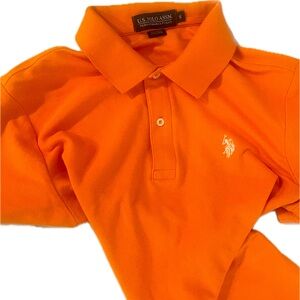 Orange casual Polo shirt